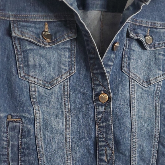 Item #15* DKNY Womens Jean Jacket sz Large - Picture 3 of 5